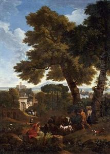 Classical Landscape With Shepherds Classical Landscape With Shepherds
