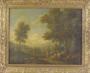 Bergers Dans Un Paysage Italianisant by Jan Frans van Bloemen