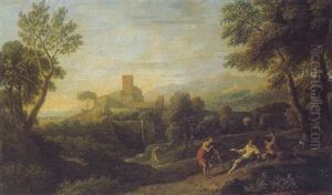 Rencontre De Bergers Dans Un Paysage Romain