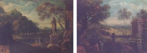 Classical Landscape With Figures Resting Before Ruins Classical Landscape With Figures Resting Before Ruins