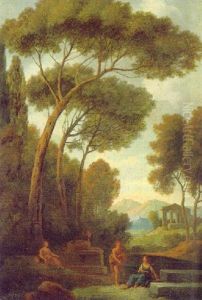 Ideale Landschaft Mit Rastenden