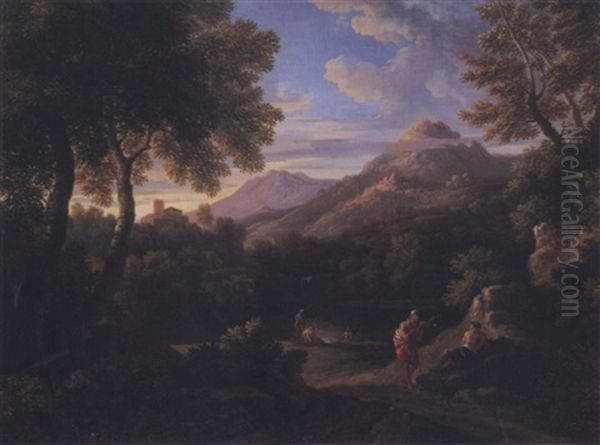 An Italianate Landscape With Figures - view 1