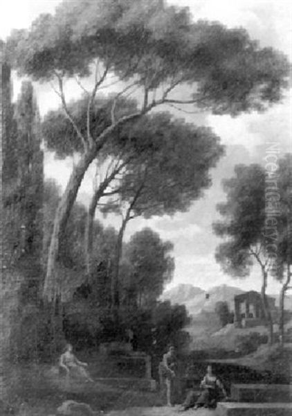 Shepherds Resting In A Roman Landscape - view 1