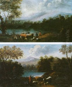 Scenes Pastorales by Jan Frans van Bloemen