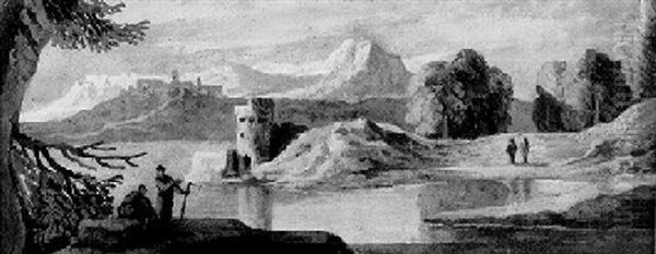An Extensive Mountainous Landscape With A Lake - view 1