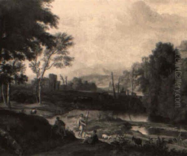 Shepherds In An Italianate Landscape - view 1