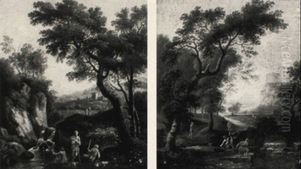 Italian Landscapes With Fishermen - view 1