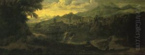 Extensive Classical Italianate Landscape by Jan Frans van Bloemen