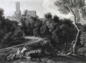 Paesaggio Con Borgo Laziale E Figure Paesaggio Con Borgo Laziale E Figure