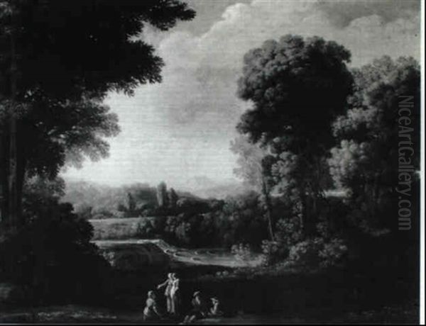 Italianate Landscape With Mother And Child At Rest - view 1
