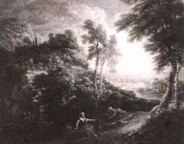 Chateau Dans Un Paysage Montagneux Avec Riviere - view 1