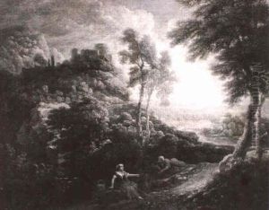 Chateau Dans Un Paysage Montagneux Avec Riviere Chateau Dans Un Paysage Montagneux Avec Riviere