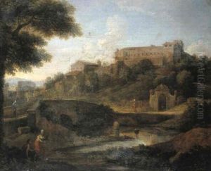 Paesaggio Con Veduta Della Chiesa Di Santa Balbina by Jan Frans van Bloemen