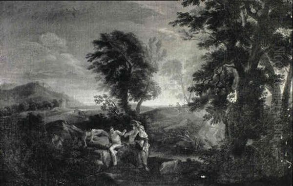 A Pastoral Scene With Figures In The Foreground - view 1