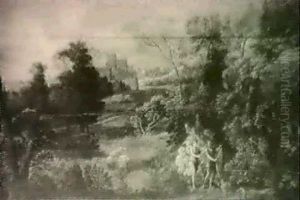 Landscape With Venus In The Guisse Of A Huntress Appearing To Aeneas by Jan Frans van Bloemen