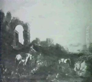 Landskap Med Rastande Ryttare by Jan Frans van Bloemen