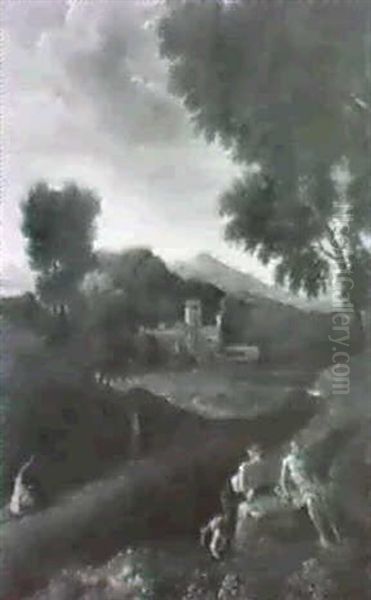 Paesaggio Laziale Con Figure - view 1