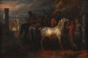 Pferdemarkt by Pieter van Bloemen