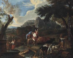 A Classical Landscape With Herdsmen