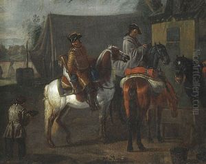 Sosta Di Cavalieri by Pieter van Bloemen
