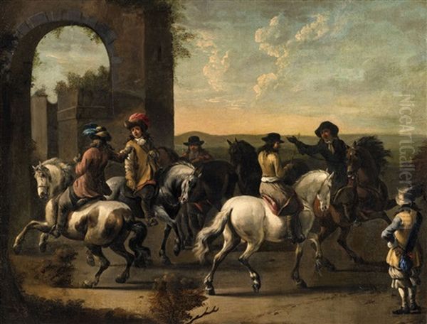 Southern Landscape With Riders - view 1