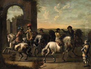 Southern Landscape With Riders by Pieter van Bloemen