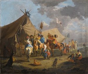 Ein Soldatenlager by Pieter van Bloemen