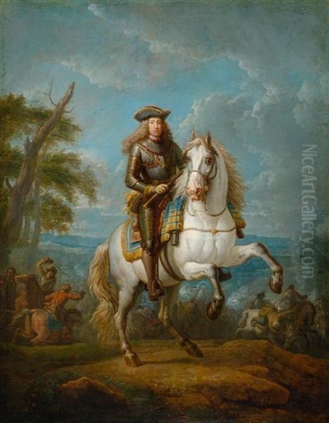 Kaiser Karl Vi., Ritter Vom Goldenen Vlies, Erzherzog Von Osterreich Und Konig Von Ungarn, Zu Pferd - view 1