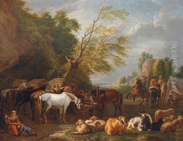 A Cavalry Camp - view 1