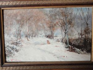 Paesaggio Innevato by Augusto Alberici
