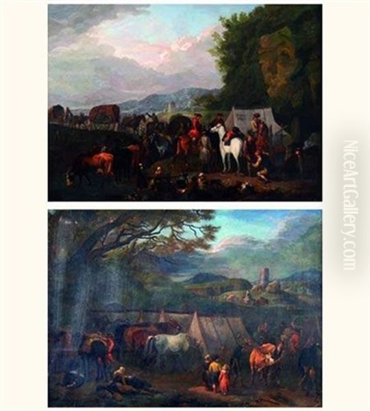 Le Campement (+ Arrivee Du Regiment, Les Cantinieres; Pair) - view 1