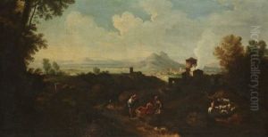 Grosse Landschaft Mit Figurenstaffage by Pieter van Bloemen