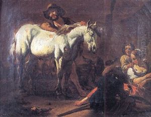 La Halte Des Paysans by Pieter van Bloemen