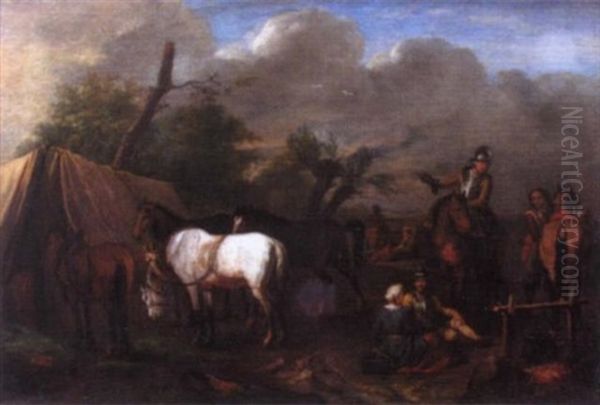 La Halte Des Cavalier Dans Un Campement - view 1