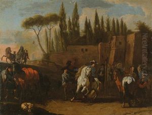 Reitschule by Pieter van Bloemen