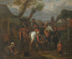 Hovslagare Vid Militart Lager Hovslagare Vid Militart Lager