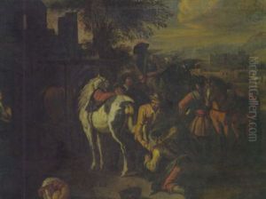 A Trip To The Farriers by Pieter van Bloemen