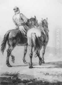 A Rider Leading Another Horse by Pieter van Bloemen