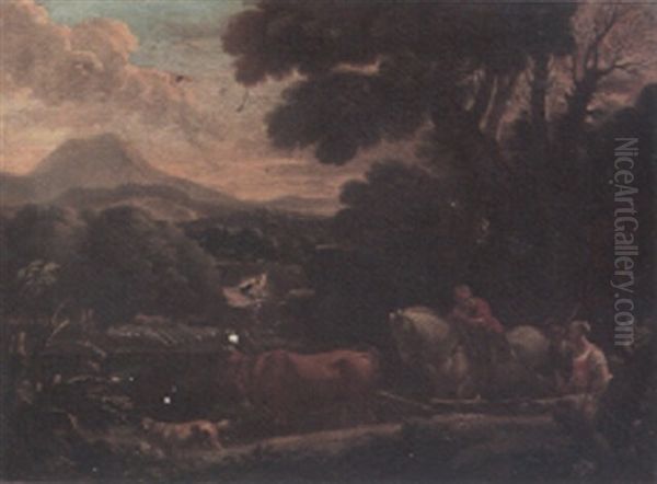 A River Landscape With Shepherds And A Shepherdess - view 1