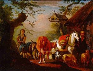 Le Retour Du Troupeau by Pieter van Bloemen