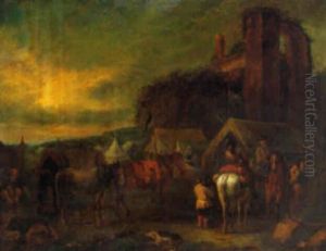 A Calvary Encampment By A Ruin A Calvary Encampment By A Ruin