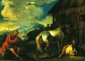 A Landscape With A Heardsman Playing A Flute A Landscape With A Heardsman Playing A Flute