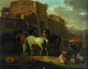 Drovers At A Farmstead