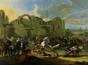 A Horse Market by Pieter van Bloemen