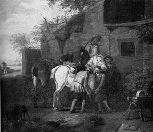 Travelers At Blacksmith's