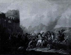 A Calvary Skirmish by Pieter van Bloemen