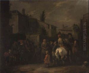 Le Montreur D'ours by Pieter van Bloemen
