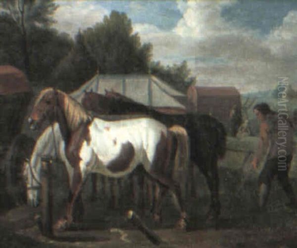 Landscape With Horses And Farm Hands - view 1