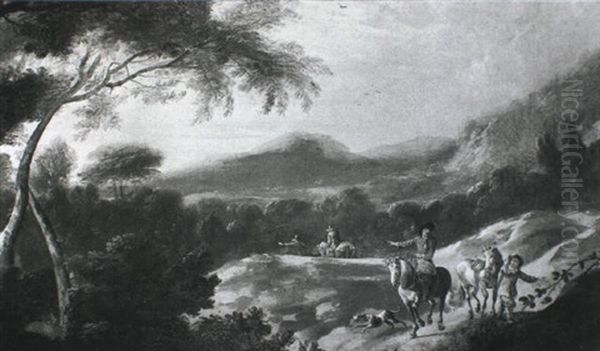 Italianate Landscape With Travellers - view 1