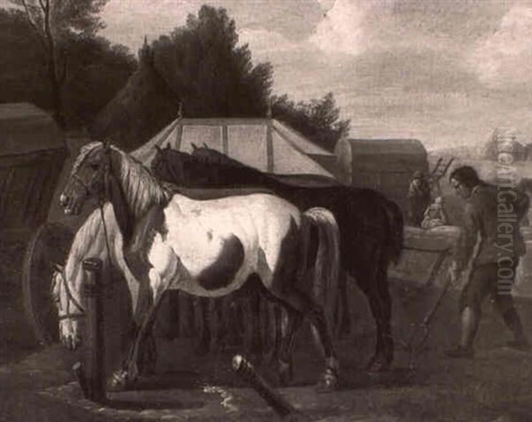 A Landscape With Horses And Farm Hands - view 1